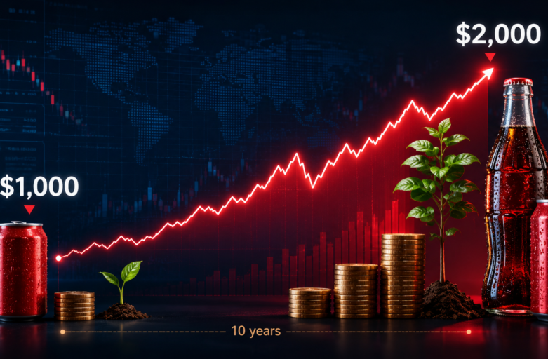 Financial growth with cola and coins